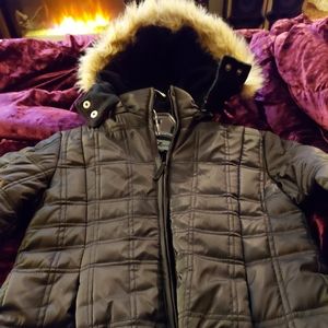 Black puffer winter coat